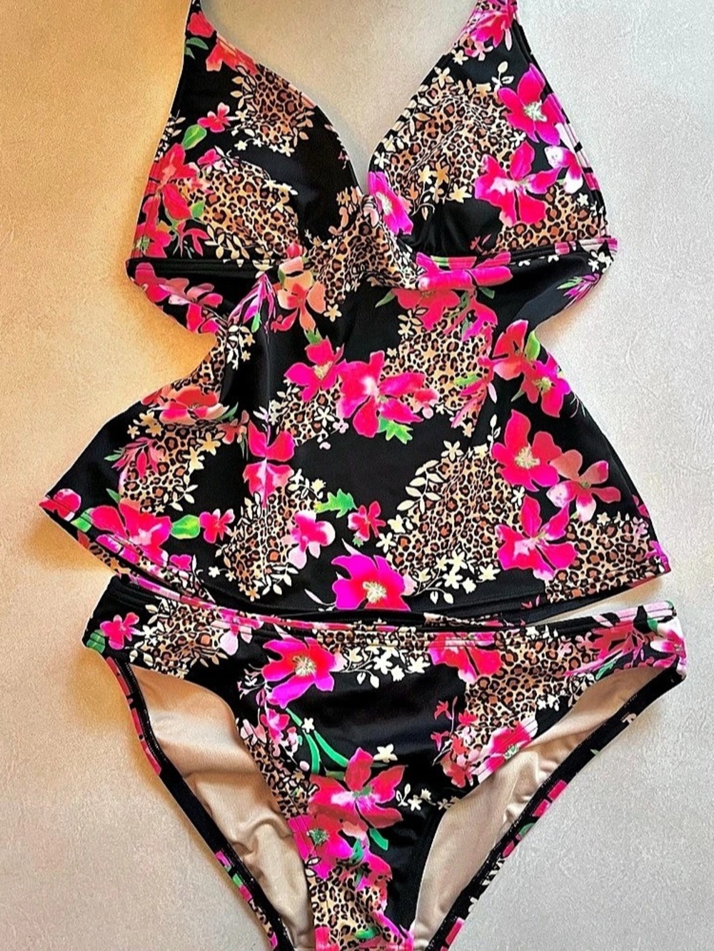 Victoria’s Secret Floral Leopard Halter swim